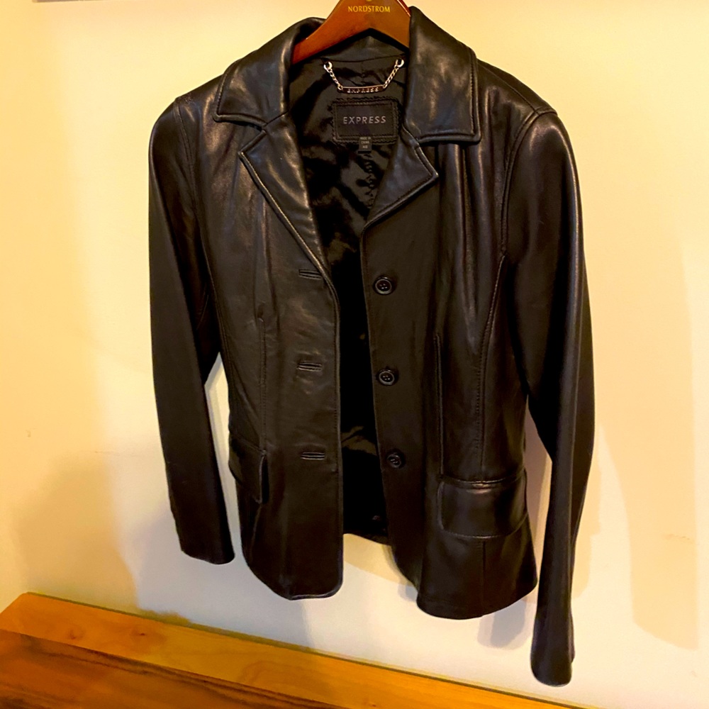 Beautiful Soft Leather Jacket -Express Sz XS